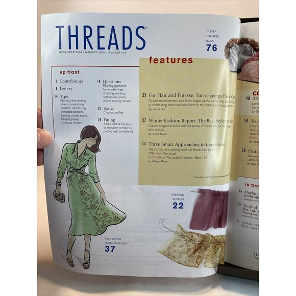 Taunton's Threads Magazine January 2005 #116 See Pics for Articles - Picture 2 of 3